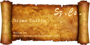Szima Csilla névjegykártya