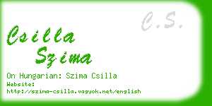 csilla szima business card